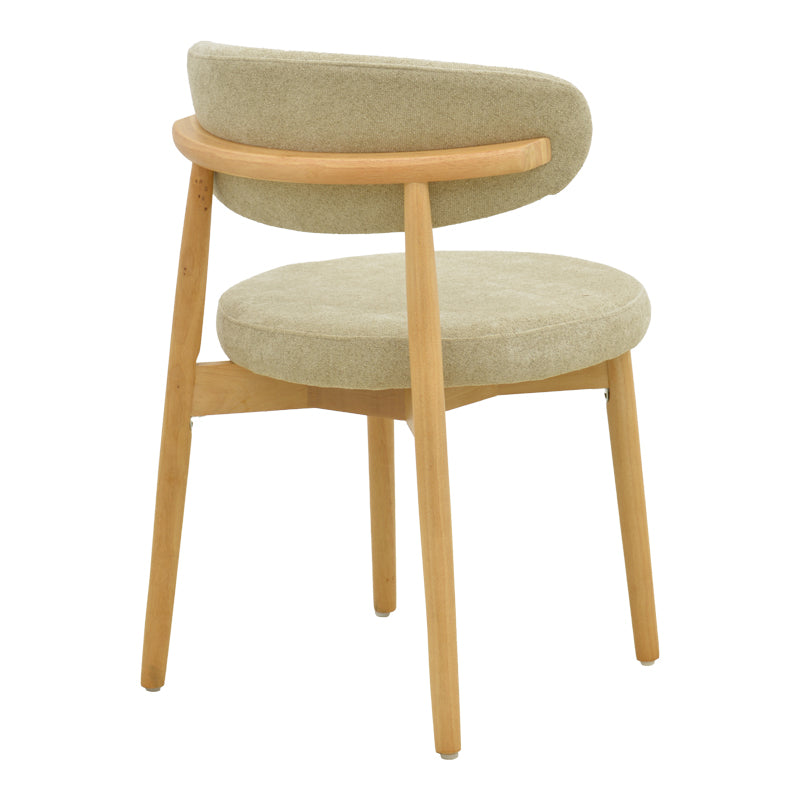 Καρέκλα Luben  ύφασμα γκρι - rubberwood σε φυσική απόχρωση 53x54x79εκ - Pakobazaar