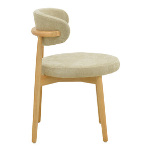 Καρέκλα Luben  ύφασμα γκρι - rubberwood σε φυσική απόχρωση 53x54x79εκ - Pakobazaar