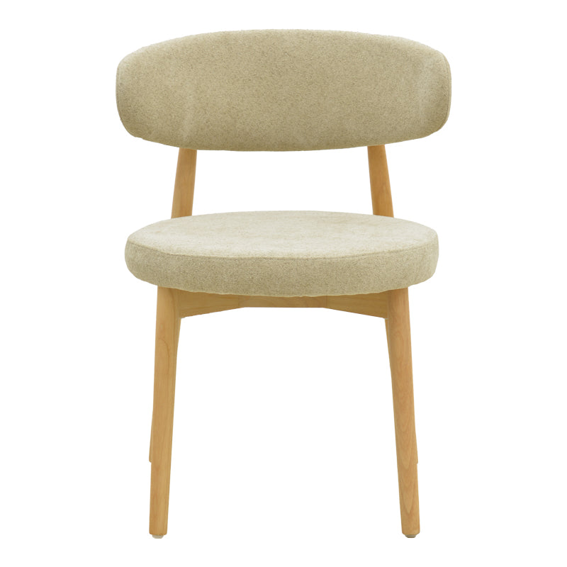 Καρέκλα Luben  ύφασμα γκρι - rubberwood σε φυσική απόχρωση 53x54x79εκ - Pakobazaar