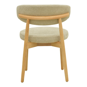 Καρέκλα Luben  ύφασμα γκρι - rubberwood σε φυσική απόχρωση 53x54x79εκ - Pakobazaar