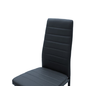 Καρέκλα Parker  PU ανθρακί-μαύρο πόδι 42x48x98εκ - Pakobazaar
