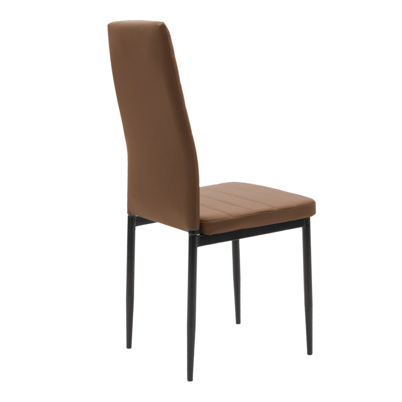 Καρέκλα Parker  PU καφέ-μαύρο πόδι 42x48x98εκ - Pakobazaar