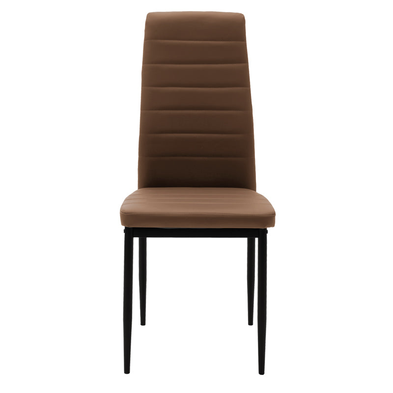 Καρέκλα Parker  PU καφέ-μαύρο πόδι 42x48x98εκ - Pakobazaar