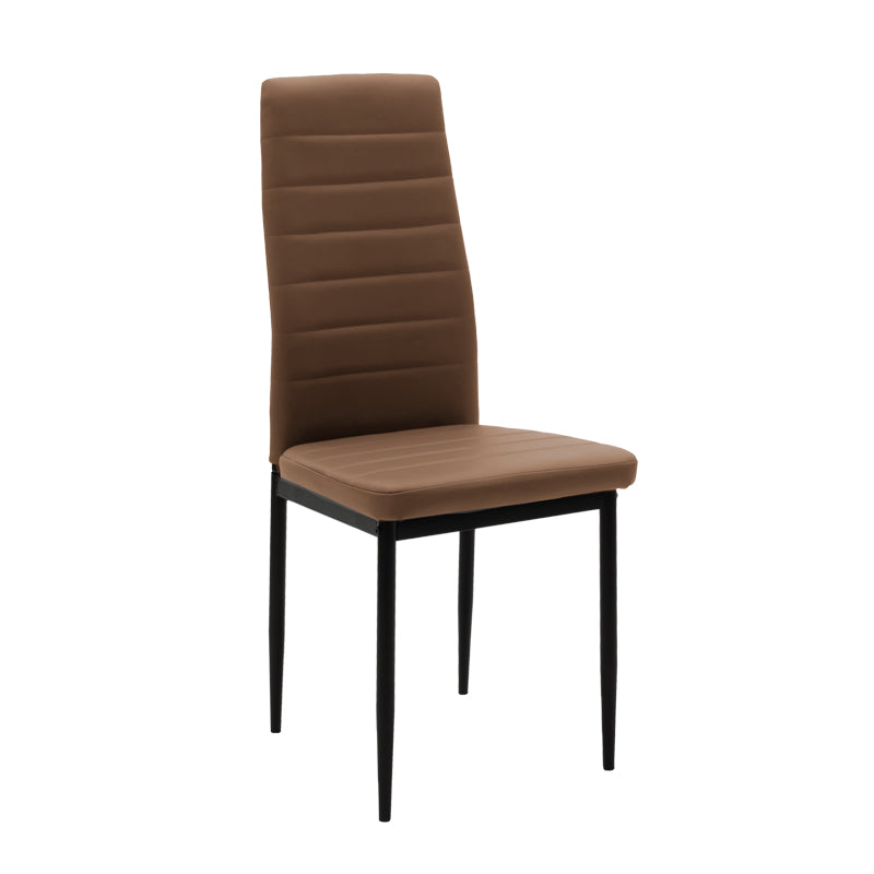 Καρέκλα Parker  PU καφέ-μαύρο πόδι 42x48x98εκ - Pakobazaar