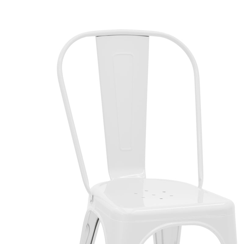 Καρέκλα Utopia  λευκό μέταλλο 44x44x85εκ - Pakobazaar