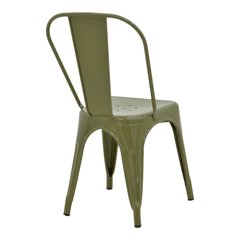 Καρέκλα Utopia  μέταλλο σε λαδί απόχρωση 44x44x85εκ - Pakobazaar