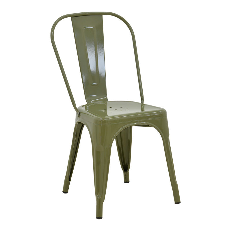 Καρέκλα Utopia  μέταλλο σε λαδί απόχρωση 44x44x85εκ - Pakobazaar