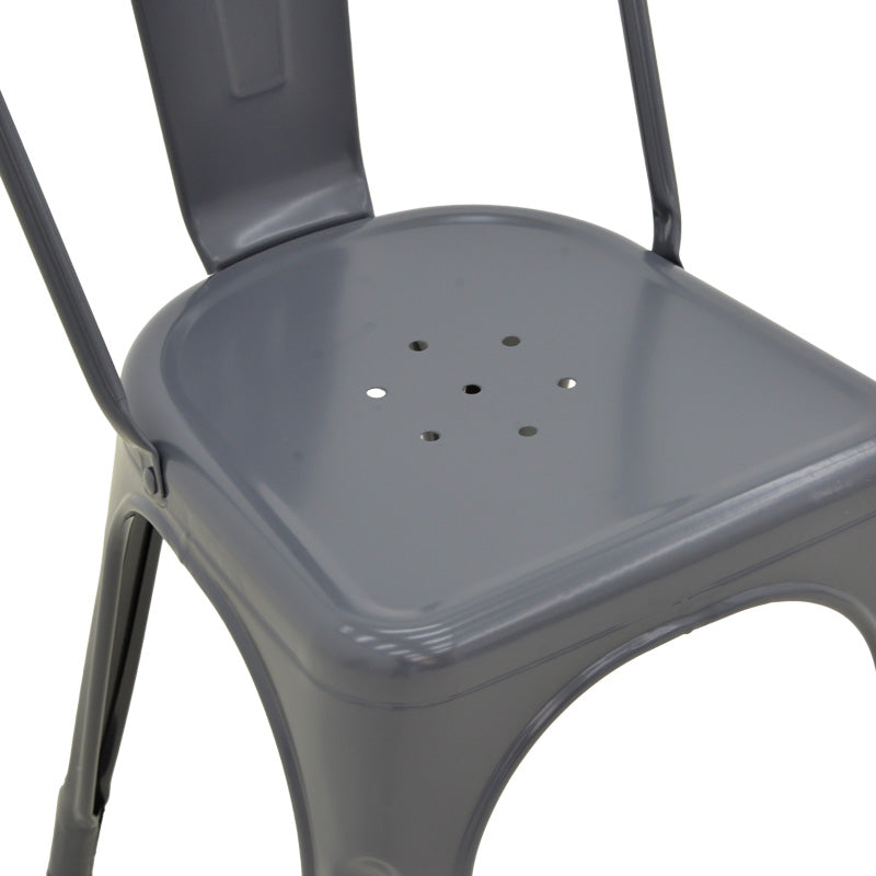 Καρέκλα Utopia  μέταλλο σε ανθρακί απόχρωση 44x44x85εκ