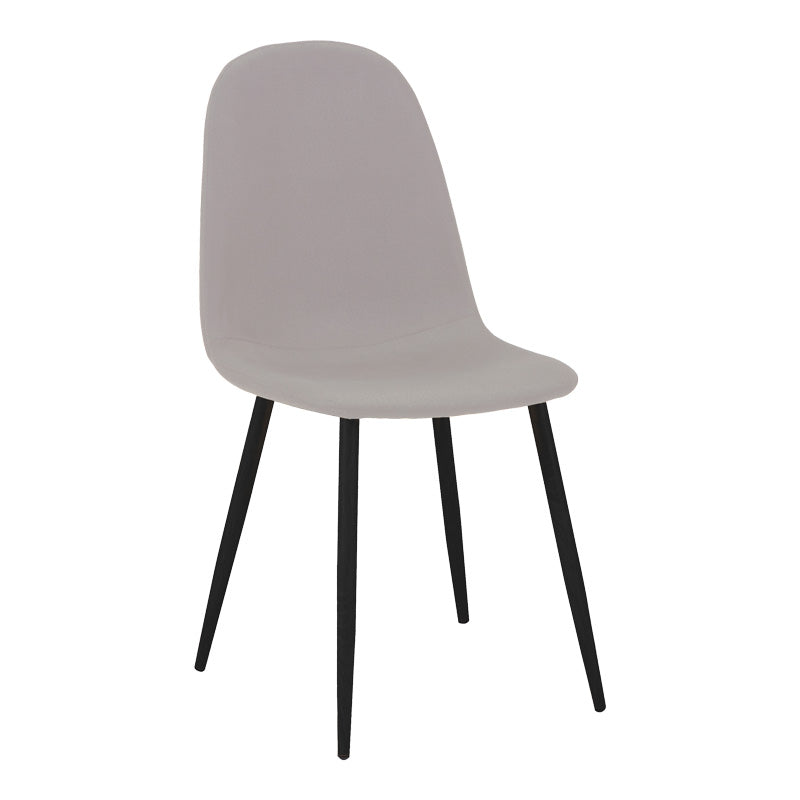 Καρέκλα Bella  ύφασμα σε γκρι με πόδι μαύρο μέταλλο 43.5x52x89εκ