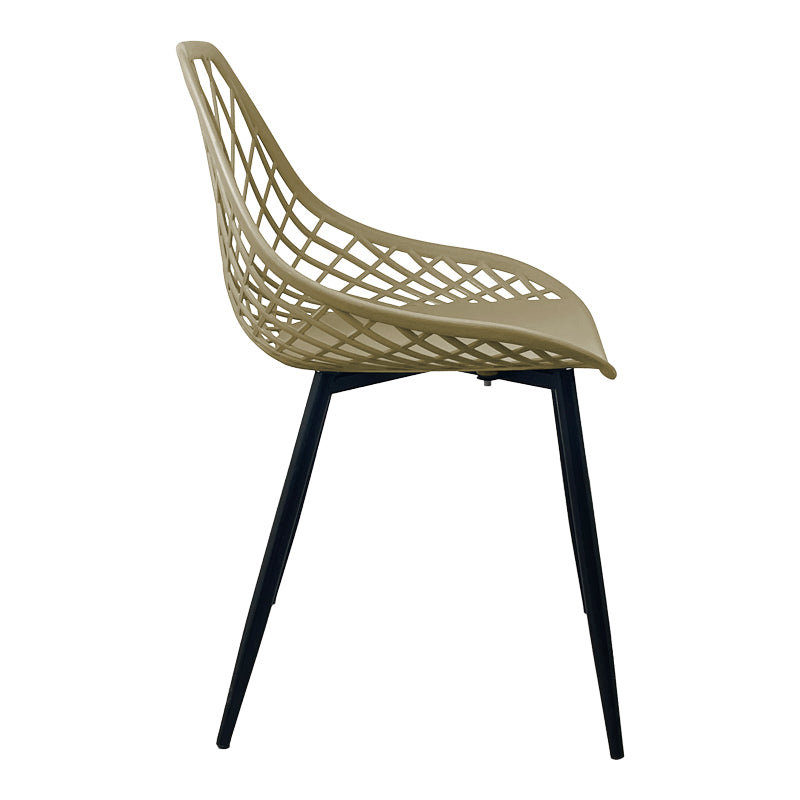 Καρέκλα Suan  cappuccino pp-πόδι μαύρο μέταλλο 49x51x86εκ - Pakobazaar