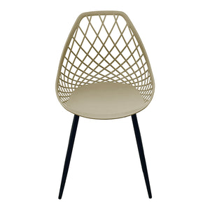 Καρέκλα Suan  cappuccino pp-πόδι μαύρο μέταλλο 49x51x86εκ - Pakobazaar