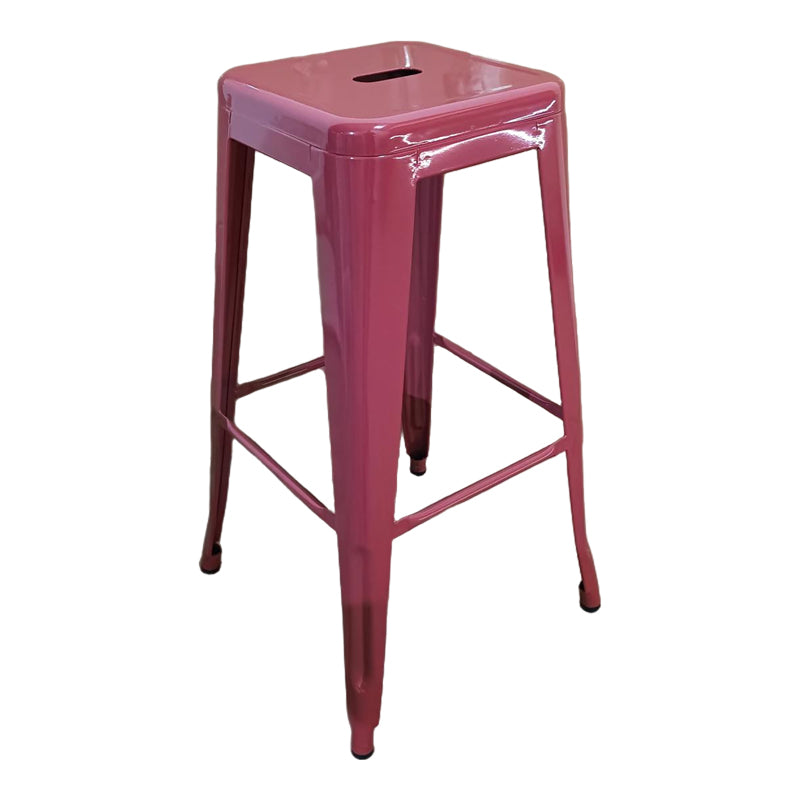 Σκαμπό μπαρ Utopia  μέταλλο terracotta 42x42x76εκ - Pakobazaar