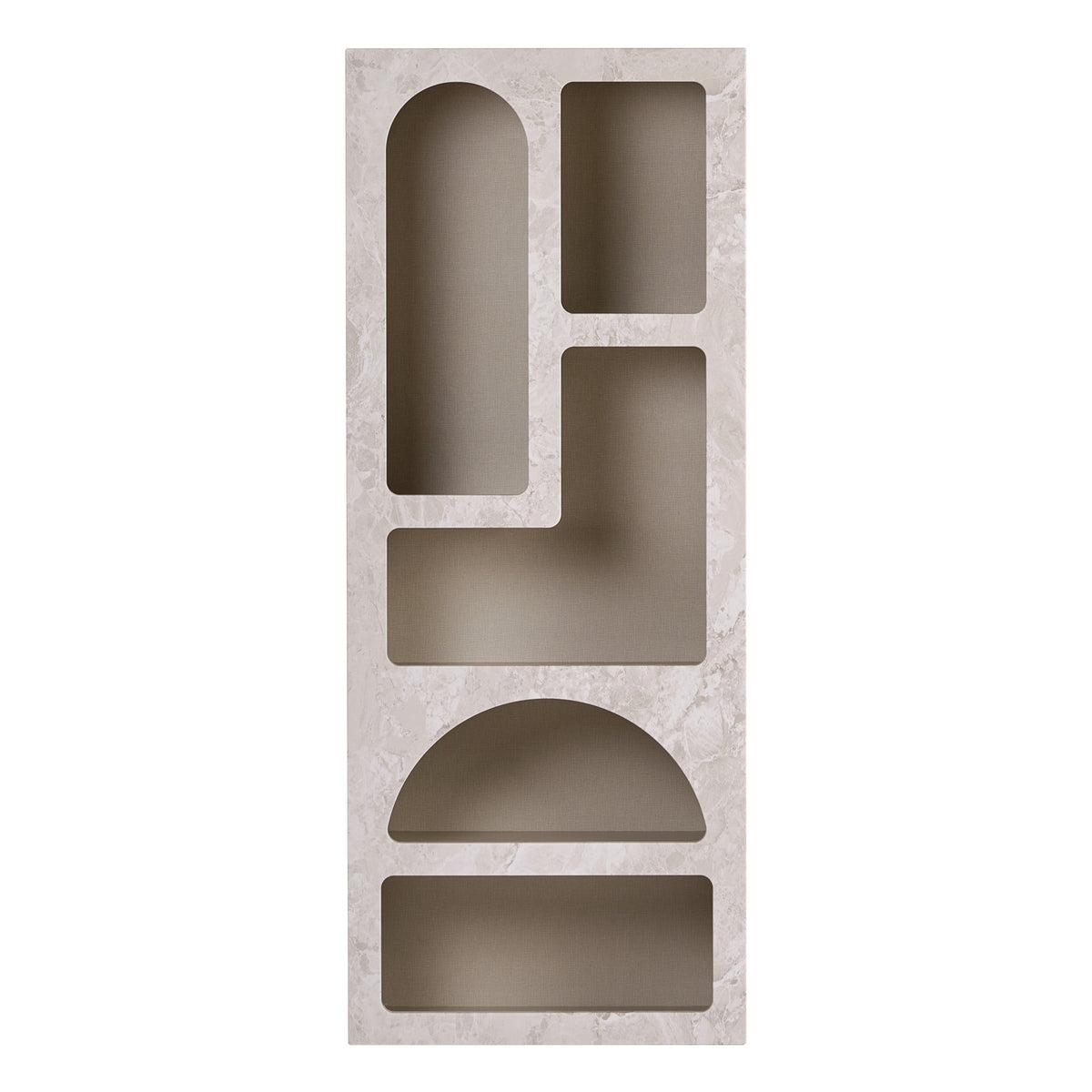 Βιβλιοθήκη Romanos Travertine Μάρμαρο - Αμμόλιθος 60x32x150 εκ. Μελαμίνης - Pakobazaar