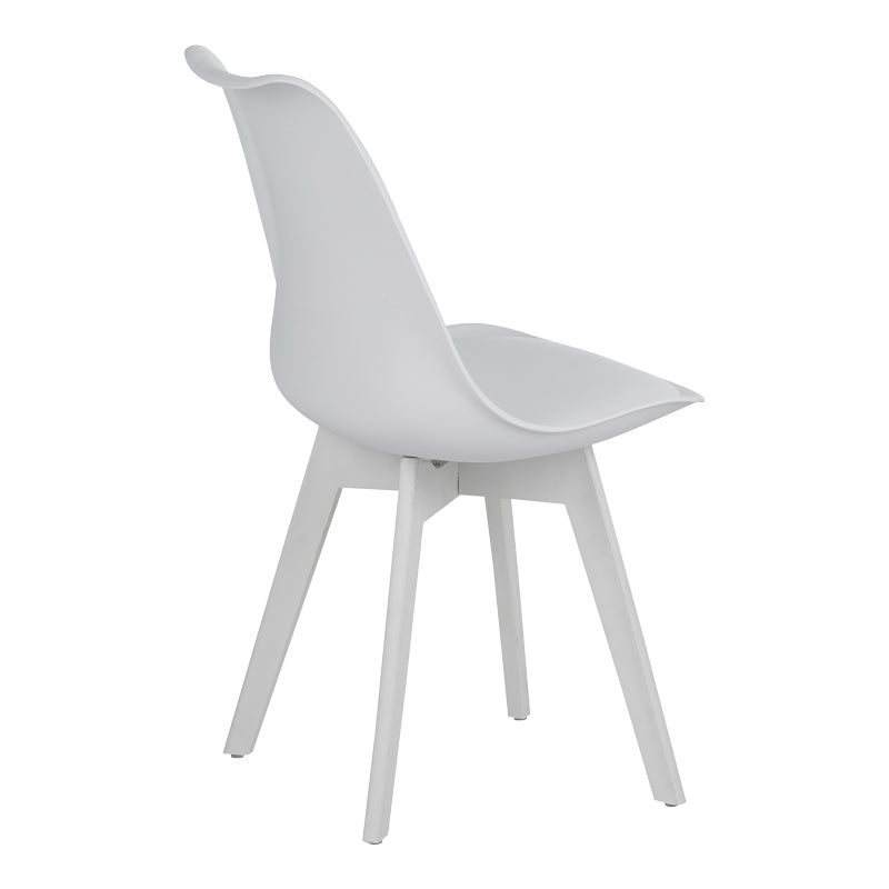 Καρέκλα Gaston I  PP-PU σε λευκή απόχρωση 48.5x53.5x81.5εκ - Image 3