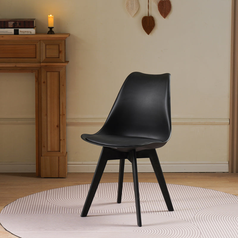 Καρέκλα Gaston I  PP-PU σε μαύρη απόχρωση 48.5x53.5x81.5εκ - Pakobazaar