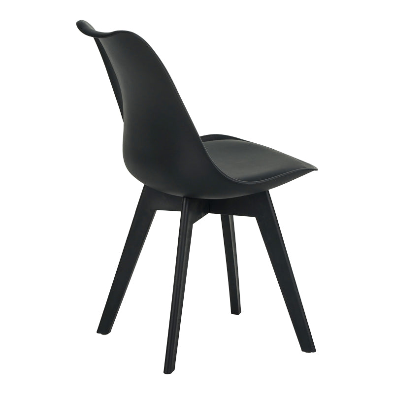 Καρέκλα Gaston I  PP-PU σε μαύρη απόχρωση 48.5x53.5x81.5εκ - Pakobazaar