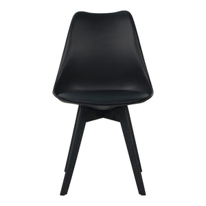 Καρέκλα Gaston I  PP-PU σε μαύρη απόχρωση 48.5x53.5x81.5εκ - Pakobazaar