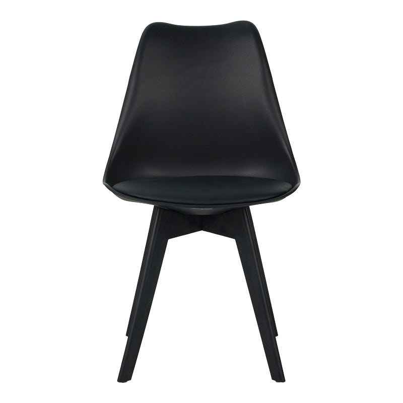 Καρέκλα Gaston I  PP-PU σε μαύρη απόχρωση 48.5x53.5x81.5εκ - Pakobazaar