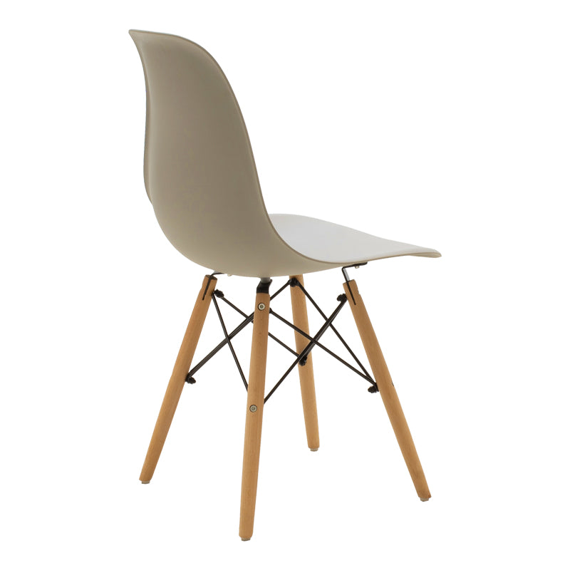 Καρέκλα Julita  PP cappuccino με φυσικό πόδι 46x52x80εκ - Pakobazaar