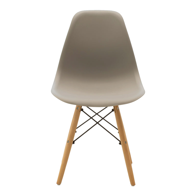 Καρέκλα Julita  PP cappuccino με φυσικό πόδι 46x52x80εκ - Pakobazaar