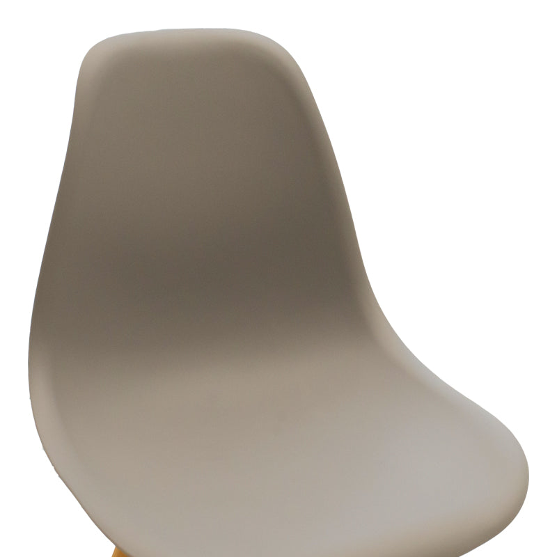 Καρέκλα Julita  PP cappuccino με φυσικό πόδι 46x52x80εκ - Pakobazaar