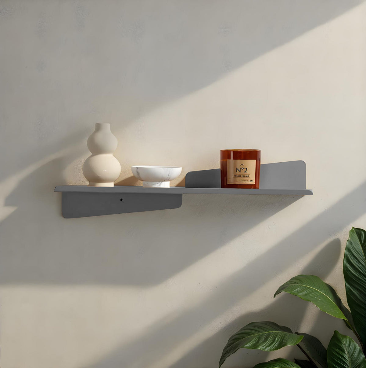 Διακοσμητικό Μεταλλικό Ράφι Kapouti Γκρι 60x14 εκ. Μετάλλου