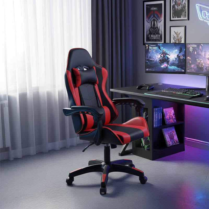 Καρέκλα γραφείου gaming William  PU μαύρο-κόκκινο - Image 2