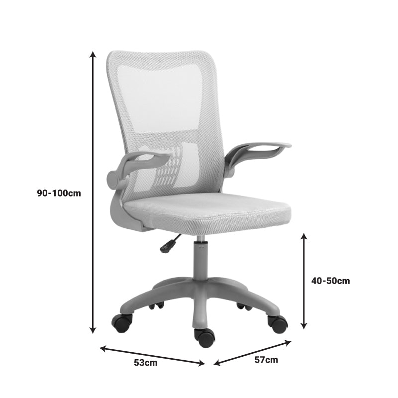 Καρέκλα γραφείου εργασίας Annalise  mesh γκρι 57x53x100εκ - Pakobazaar