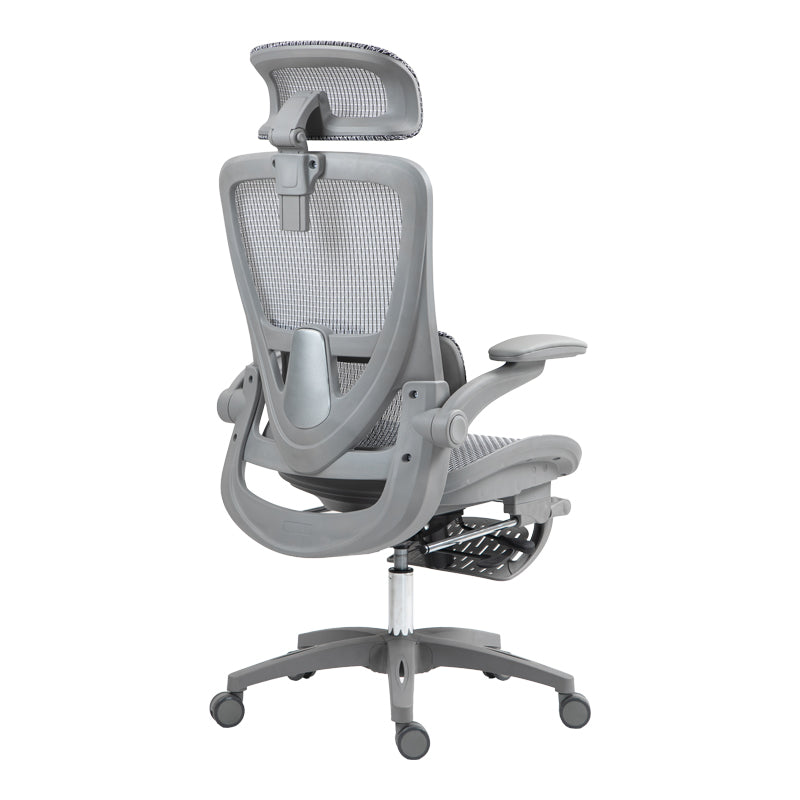 Καρέκλα γραφείου εργασίας Zenyk  mesh σε grey απόχρωση 63x70x126εκ - Image 3