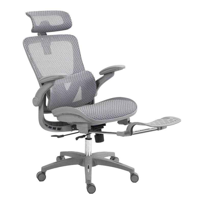 Καρέκλα γραφείου εργασίας Zenyk  mesh σε grey απόχρωση 63x70x126εκ - Image 4