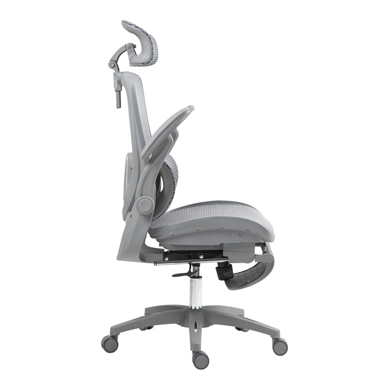 Καρέκλα γραφείου εργασίας Zenyk  mesh σε grey απόχρωση 63x70x126εκ - Image 5