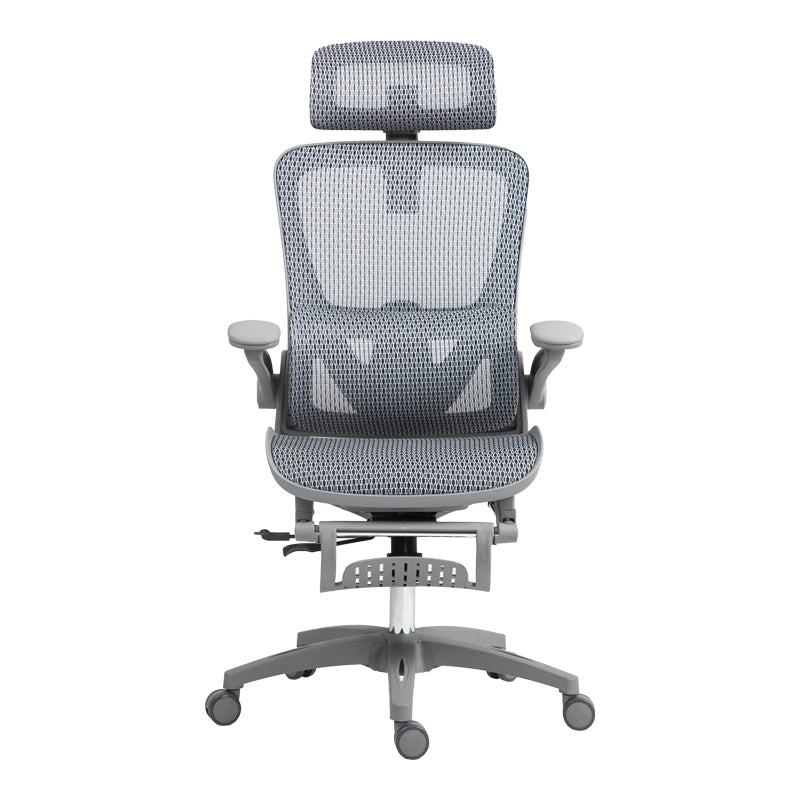Καρέκλα γραφείου εργασίας Zenyk  mesh σε grey απόχρωση 63x70x126εκ - Image 6