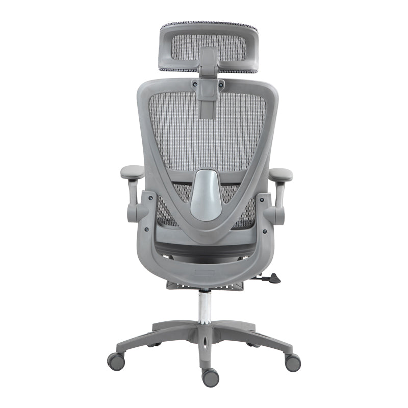 Καρέκλα γραφείου εργασίας Zenyk  mesh σε grey απόχρωση 63x70x126εκ - Image 7