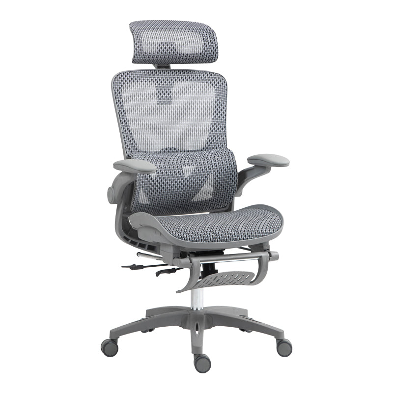 Καρέκλα γραφείου εργασίας Zenyk  mesh σε grey απόχρωση 63x70x126εκ - Image 1