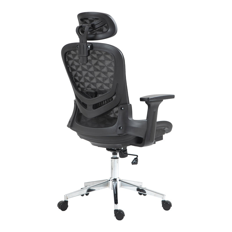 Καρέκλα γραφείου εργασίας Mergi  μαύρο mesh 62x63x120εκ - Pakobazaar