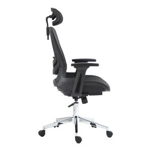Καρέκλα γραφείου εργασίας Mergi  μαύρο mesh 62x63x120εκ - Pakobazaar