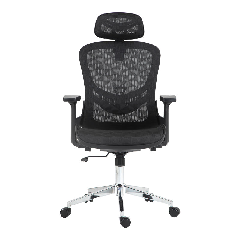 Καρέκλα γραφείου εργασίας Mergi  μαύρο mesh 62x63x120εκ - Pakobazaar