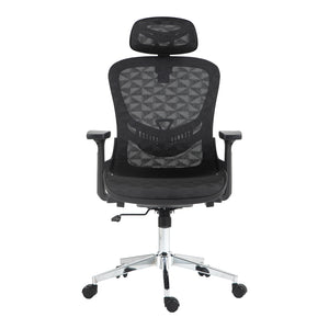 Καρέκλα γραφείου εργασίας Mergi  μαύρο mesh 62x63x120εκ - Pakobazaar