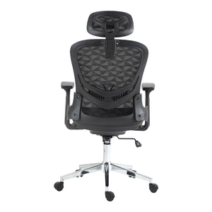 Καρέκλα γραφείου εργασίας Mergi  μαύρο mesh 62x63x120εκ - Pakobazaar