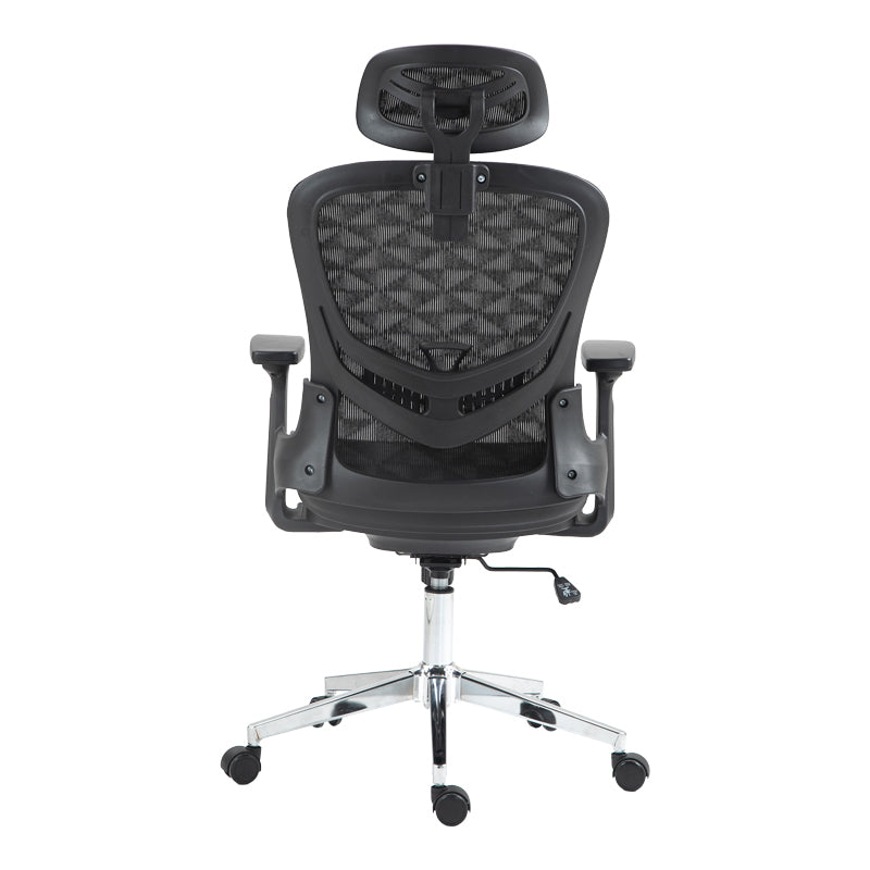 Καρέκλα γραφείου εργασίας Mergi  μαύρο mesh 62x63x120εκ - Pakobazaar