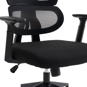 Καρέκλα γραφείου διευθυντή Cadrey  mesh μαύρο 67x64x120-128εκ - Pakobazaar