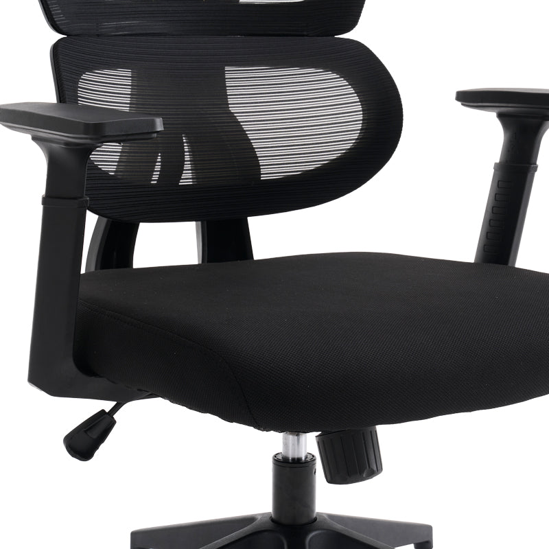 Καρέκλα γραφείου διευθυντή Cadrey  mesh μαύρο 67x64x120-128εκ - Pakobazaar