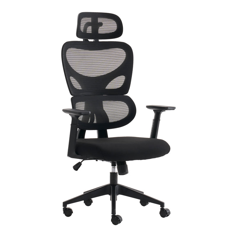 Καρέκλα γραφείου διευθυντή Cadrey  mesh μαύρο 67x64x120-128εκ - Pakobazaar