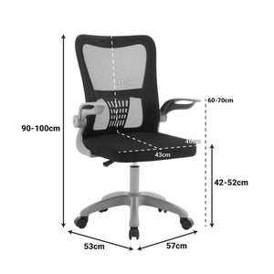 Καρέκλα γραφείου εργασίας Annalise  μαύρο mesh 57x53x100εκ