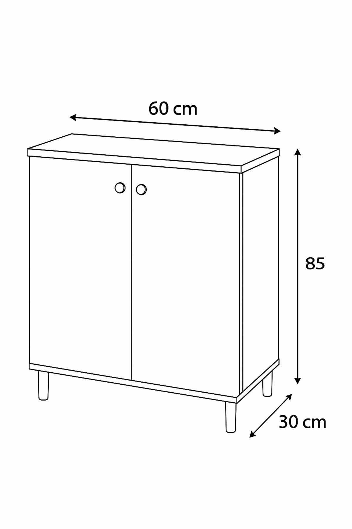 Στήλη Αποθήκευσης Klonari Λευκό 60x30x85 εκ. Μελαμίνης