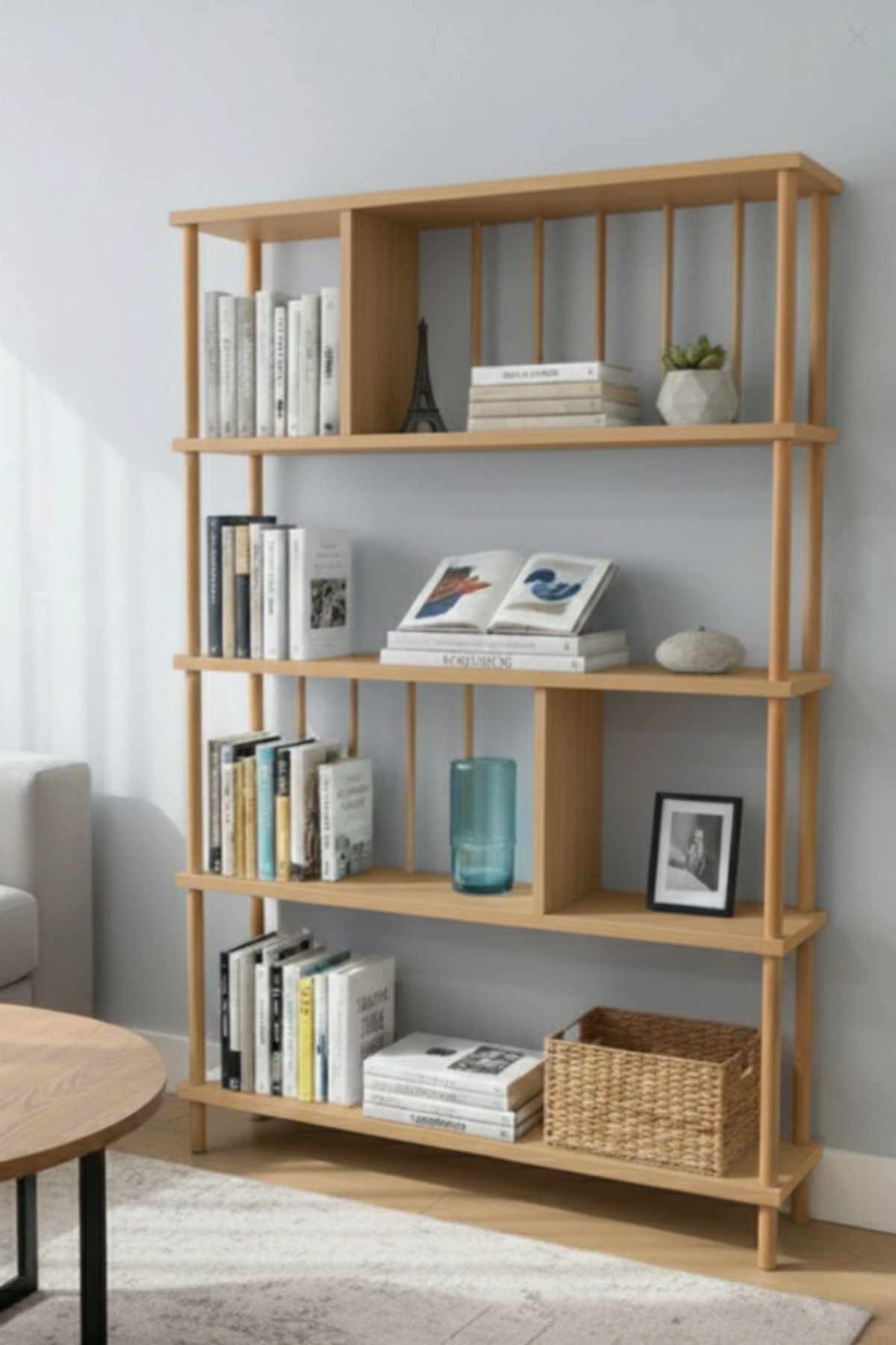 Βιβλιοθήκη Avdimou Δρυς Sapphire 90x20x137 εκ. Μελαμίνης - Pakobazaar