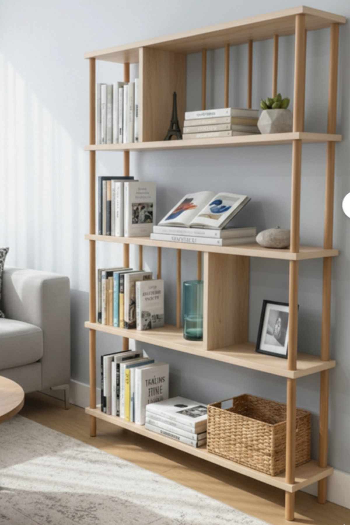 Βιβλιοθήκη Avdimou Δρυς Sapphire 90x20x137 εκ. Μελαμίνης - Pakobazaar