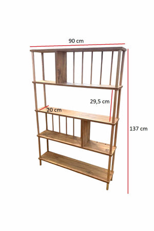 Βιβλιοθήκη Avdimou Δρυς Sapphire 90x20x137 εκ. Μελαμίνης - Pakobazaar