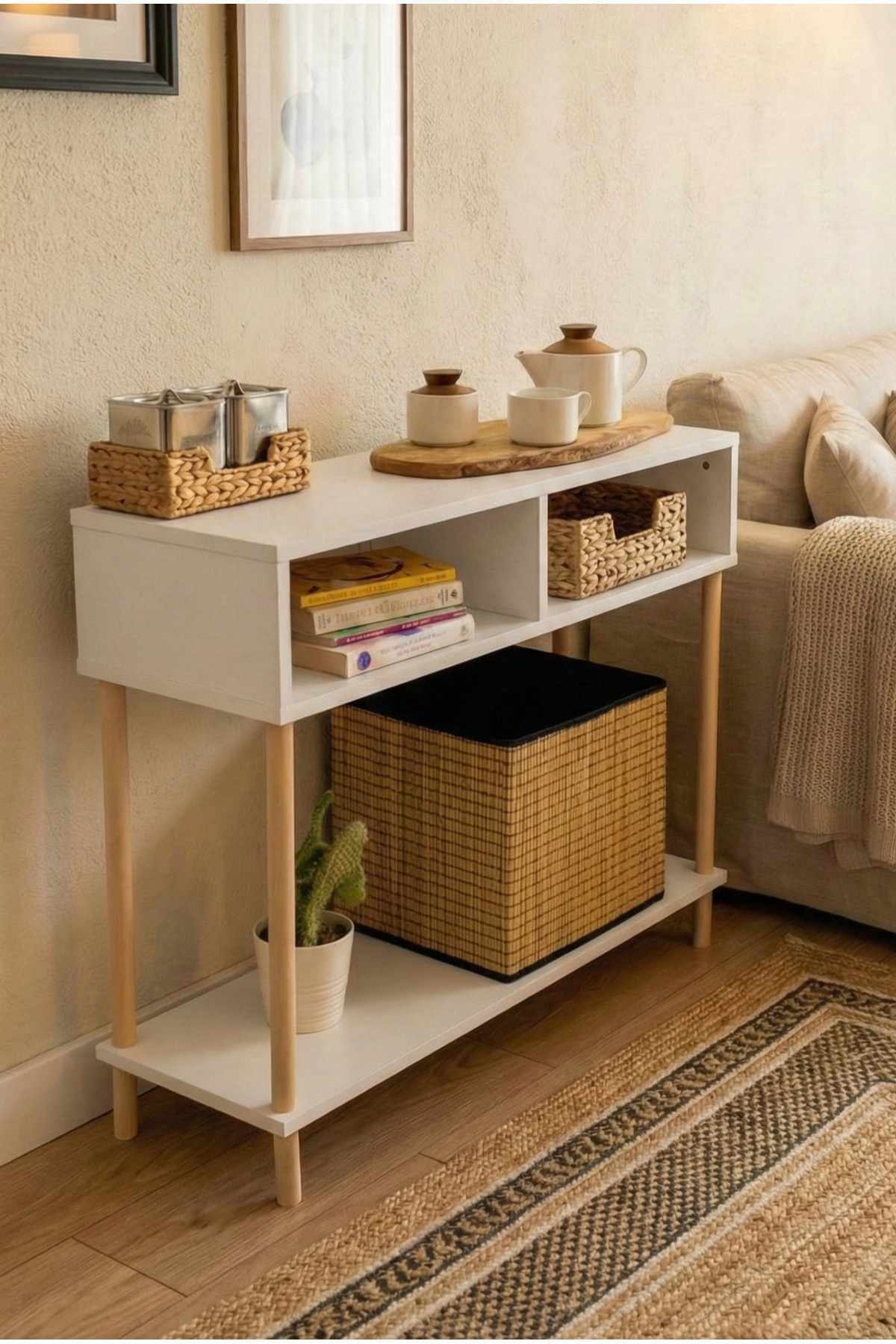 Μπουφές Ismaros Λευκό 90x30x75 εκ. Μελαμίνης - Pakobazaar