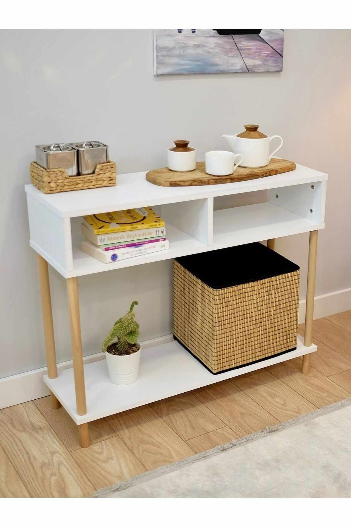 Μπουφές Ismaros Λευκό 90x30x75 εκ. Μελαμίνης - Pakobazaar